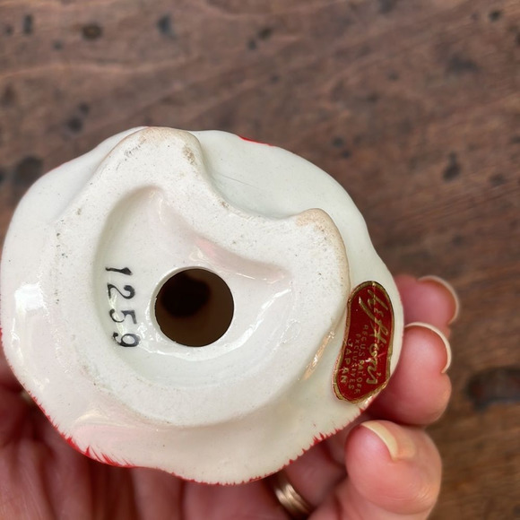 Vtg Lefton ceramic Christmas angel holding a lyre/as is - Picture 7 of 7